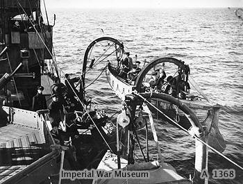 HMS Hazard Sea Boat (IWM A1368) - Halcyon Class Minesweeper