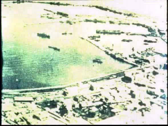 Bari harbour from the air