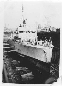 HMS Sharpshooter - refit at Chatham