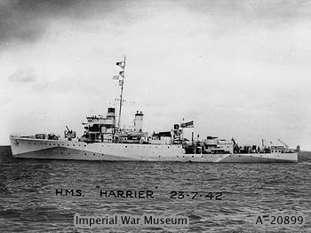 HMS Harrier 23.7.42 - Halcyon Class Minesweeper