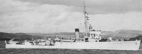 HMS Harrier - Halcyon Class Minesweeper