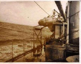 HMS Jason at sea - view of deck