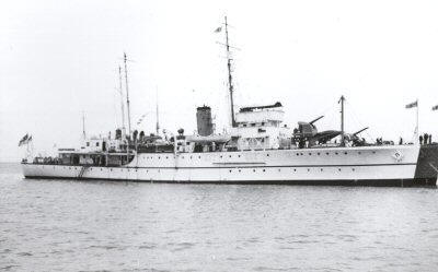 HMS Jason June 1938 as Survey Ship - Halcyon Class Minesweeper